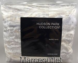 New ListingHudson Park Collection Marble Wave KING Duvet Cover Gray