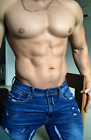 Shirtless Male Muscular Huge Chest Body Beefcake Dude PHOTO 4X6 E547