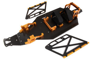 Orange CNC Machined Chassis Upgrade Conversion Kit for Losi 2WD 22S Drag Car