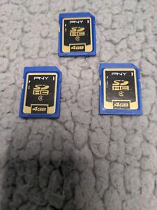 PNY 4gb SDHC Class 4 Memory Card 3 in total