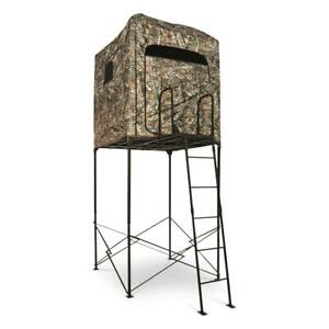 Outdoor Hunting Tree Stand Enclosure Included Hideout 7' Deluxe Quad Pod Deer