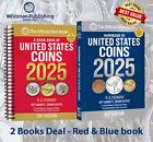 New 2025 Official Red Book Price Guide United States US Coins + Blue Book Lot