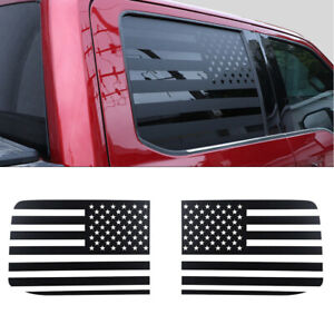 2PCS Rear Side Window Trim Stickers Decal for Ford F150 15+ US Flag Accessories (For: 2017 Ford F-150 XLT)
