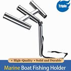 Stainless Stylish-Tree Triple Rod Holder Adjustable 3 Tubes Fishing Outrigger