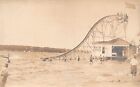 1900’s REAL PHOTO Arnolds Park Bath House Toboggan Water Slide Lake Okoboji Iowa