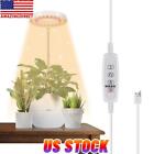 LED Grow Light Plant Growing Dimmable Spectrum Indoor Plants Halo Ring Lamp US