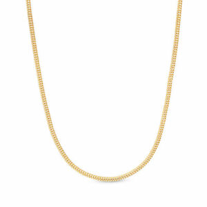 10K Solid Yellow Gold Cuban Link Chain Necklace 16