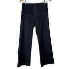 PRAIRIE UNDERGROUND Small Wide Leg Denim Girdle Demi-Flare Crop Zip Jeans