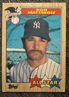 1987 Topps Don Mattingly All Star Double Mustache Error Card #606 Mint