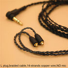 3.5mm Headphone Earphone DIY Braided Cable MMCX Plug Updated Replacement Wi_`h