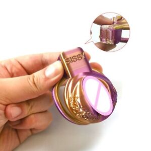 Purple-Gold Mix Color Chastity Cage Discreet Sissy Femboy Peni Lock Male Cage