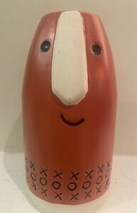 Vintage MCM Modernist Ceramic Pottery Figural Abstract Face Head Vase Terracotta