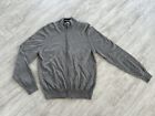 Men’s C/89 MEN 100% Cashmere Cardigan Sweater Heathered Gray Soft! EUC XL