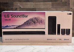 LG SNC4R 4.1 Channel 420W Soundbar System w/ Surround Speaker Kit-Tested, VGC