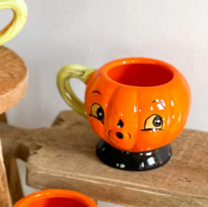 New! Johanna Parker Halloween Jack O Lantern Pumpkin Ceramic Cup #2 of 4 Designs