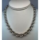 Elegant Romance: Vintage Tiffany & Co Sterling Silver Heart Toggle Necklace 16
