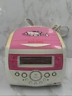 Hello Kitty AM FM Pink Radio CD Music Player Alarm Clock Working Condition 2009