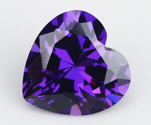 10x10 mm AAAAA Natural Purple Amethyst 5.35 ct Heart Faceted Cut VVS Loose Gems