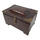 Vintage Walnut Wood Document Box Keepsake Jewelry Handcrafted Federal Primitive