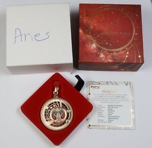 2021 CAMEROON | Silver 10g ARIES Zodiac Sign Jewelry Pendant 500 Francs #41991C