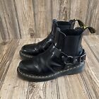 Doc Dr Martens Wincox Smooth Leather Buckle Harness Boot Black Size 7 Mens-8 Wom