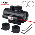 Tactical Green/Red Dot Sight Scope & Laser Combo Reflex Optic w/ 20mm Rail Mount