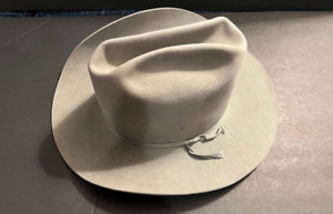 Cross Western Gray Cowboy Hat - 5 XXXXX Beaver Quality - Size 7 1/4 - Exquisite