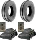 TWO New 4.00-19 Tri-Rib 3 Rib Front Tractor Tires & Tubes 8N 9N Ford H/D