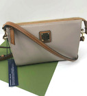 Dooney & Bourke Janine Saffiano Oyster Soft Smooth Leather Crossbody Top Zip NWT