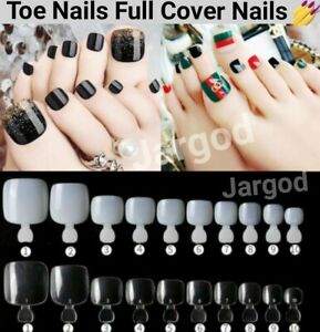 500pcs Toenails Full Cover Square False Fake Nails Tips Nails Manicure - Jargod