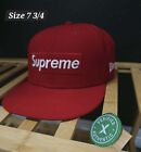 Supreme New Era Champions Box Logo Red Hat Size 7 3/4