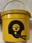 Vintage Pittsburgh Steelers Football Genpak Bucket Container Plastic Handle