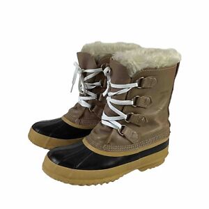 Sorel Manitou Womens Boots Size 8 Winter Snow Buff Waterproof Removable Liner