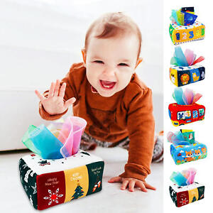 Baby Tissue Box Toy, Montessori Toys For Babies 6-12 Months Sensory Toys Magic