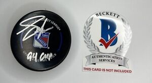 Adam Graves Signed Autographed New York Rangers Game Puck “94 Cup” Beckett COA