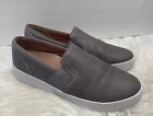 Vionic Demetra Slip On Sneakers Shoes Comfort Gray Leather Women’s Size 8