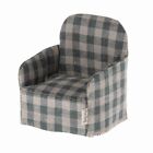 Maileg Chair Mouse size Doll House Fabric Miniture Open Wicker Green Bench  New