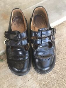 Dr. Martens 8065 Mary Janes Size 5 Black Double Strap Doc Made In England