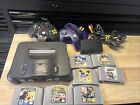 Nintendo 64 N64 System Console Bundle Lot w/ 7 Games - Tested Cleaned