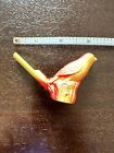 Irwin Singing Canary Vintage Celluloid Bird Water Whistle Yellow Red Plastic Wow
