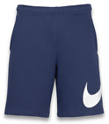 Nike Sportswear Club Fleece Shorts - NWT Mens 2XL / XXL Navy / White - #43764-V3