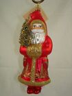 Ino Schaller Santa Ornament Vintage Glass Hand painted Made in Poland