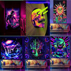 UV Tapestry Black Light Psychedelic Background Fluorescent Tapestry Custom Size