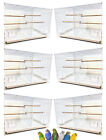 Case of 6 Aviary Canary Breeding Flight Bird With Center Divider Cages 24x16x16H
