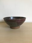 Studio Art Pottery Stoneware Bowl Hand Thrown Painted Brown Glaze Art 7.5