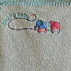 Baby Connection Fleece Green Blanket ‘Happy Baby’ Elephant Hippo 30”x36”