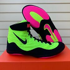 Mens size 11.5 Nike Unlimited Inflict Rare Wrestling Shoes Rio Volt/pink