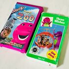 New ListingBarney VHS Lot of 2 Children's TV Classics - Three Wishes - Let's Go To The Zoo