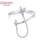 925 Sterling Silver Starlight Open Ring Fashion Women Jewelry