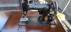 Vintage Singer Electric Sewing Machine With Table And Cabinet 1940s